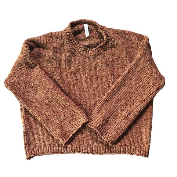Wishlist Crew Neck Oversized Knit Brown Sweater Small - Picture 1 of 6